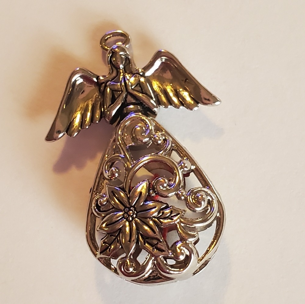 Ganz Christmas Angel Prayer Box Charm Pendant